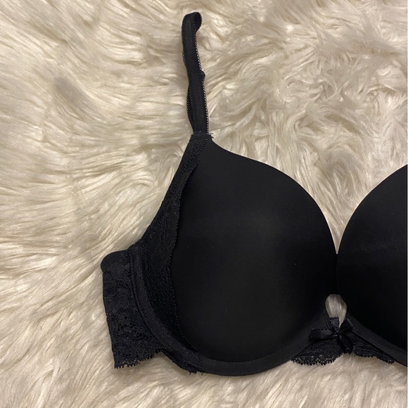 Victoria’s Secret 34C Bra Black Dream Angels Push-Up Underwire Back Closure - Picture 3 of 8